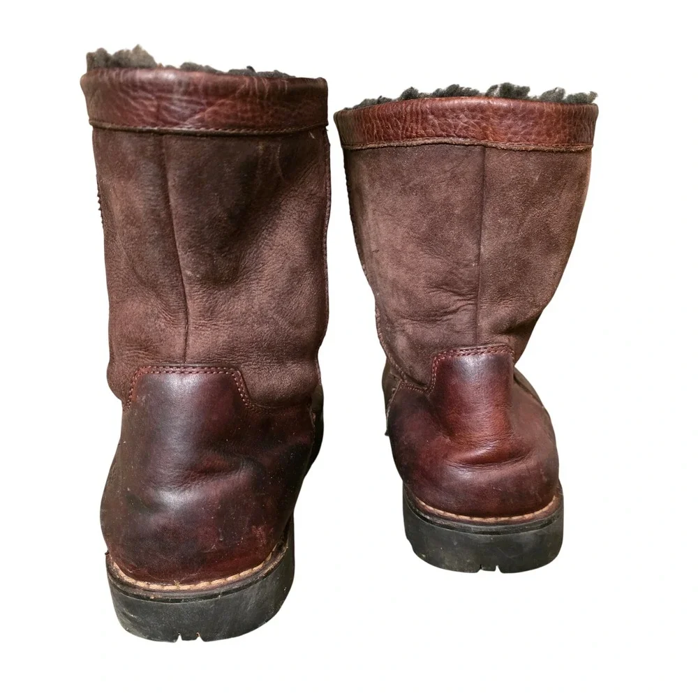 Vintage UGG Australia Men Merrick Brown Leather Suede Shearling Boots 5143 Sz 15